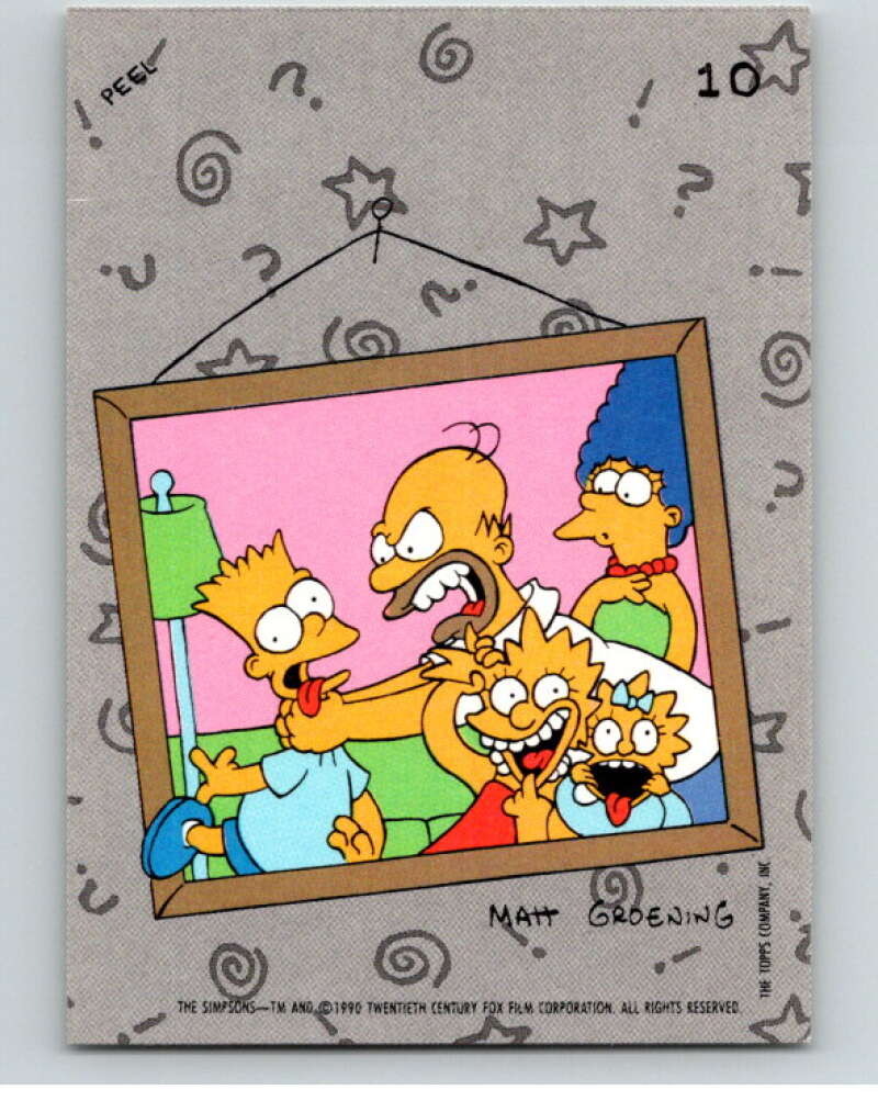1990 The Simpsons Stickers #10 Family Portrait  V70648 Image 1