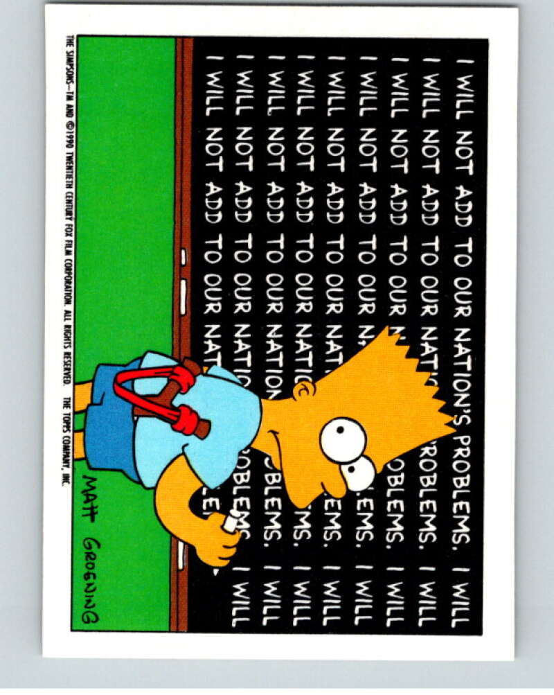 1990 The Simpsons Stickers #11 I'm Bart Simpson..  V70649 Image 2