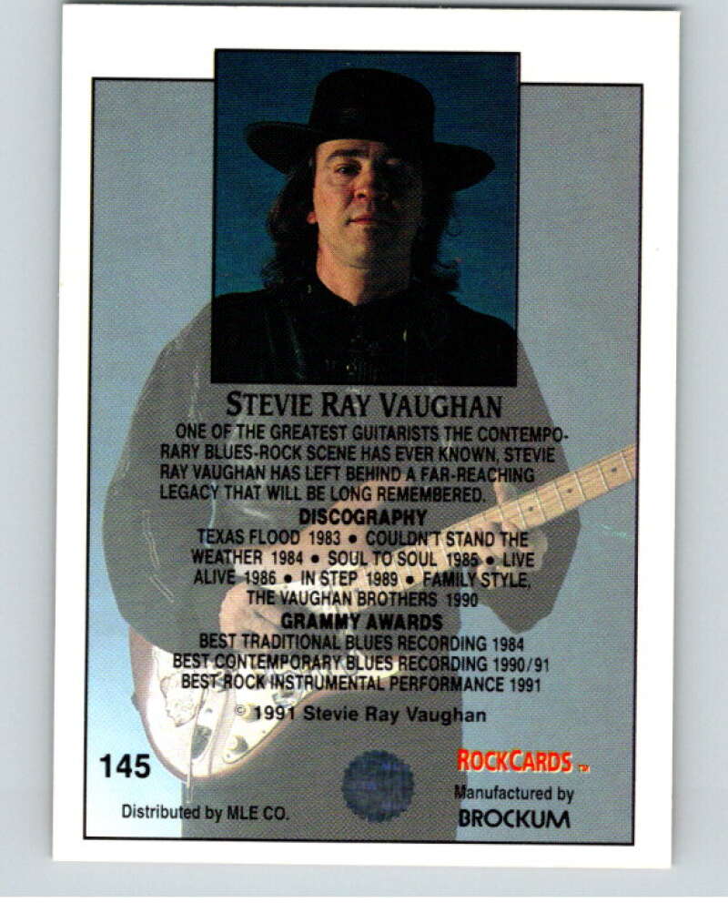 1991 Brockum Rock Cards #145 Stevie Ray Vaughan   V70707 Image 2