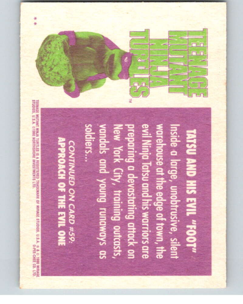 1990 O-Pee-Chee Teenage Mutant Ninja Turtles Movie #58 Card V71128 Image 2