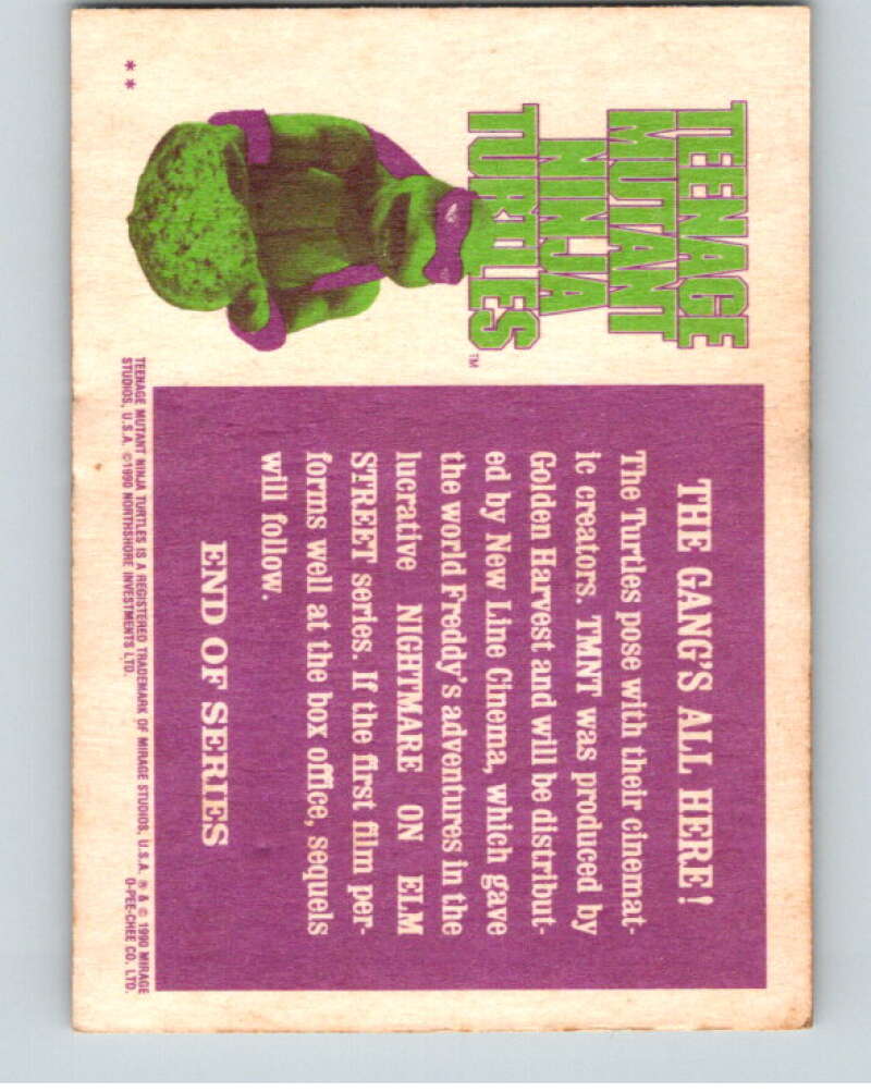 1990 O-Pee-Chee Teenage Mutant Ninja Turtles Movie #132 Card V71330 Image 2