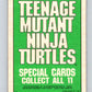 1990 O-Pee-Chee Teenage Mutant Ninja Turtles Movie Special #2 Card  V71343 Image 2