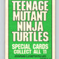 1990 O-Pee-Chee Teenage Mutant Ninja Turtles Movie Special #4 Card  V71355 Image 2