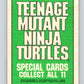 1990 O-Pee-Chee Teenage Mutant Ninja Turtles Movie Special #5 Card  V71363 Image 2