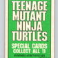 1990 O-Pee-Chee Teenage Mutant Ninja Turtles Movie Special #6 Card  V71377 Image 2