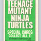 1990 O-Pee-Chee Teenage Mutant Ninja Turtles Movie Special #7 Card  V71383 Image 2