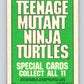 1990 O-Pee-Chee Teenage Mutant Ninja Turtles Movie Special #9 Card  V71402 Image 2