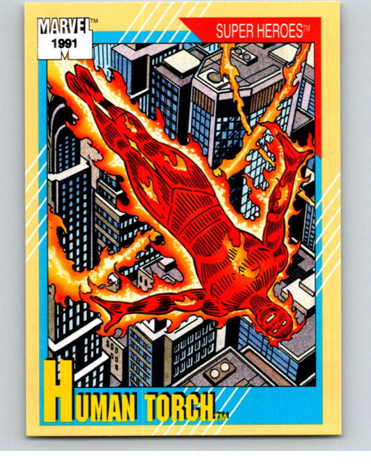 1991 Impel Marvel Universe #10 Human Torch   V71432 Image 1