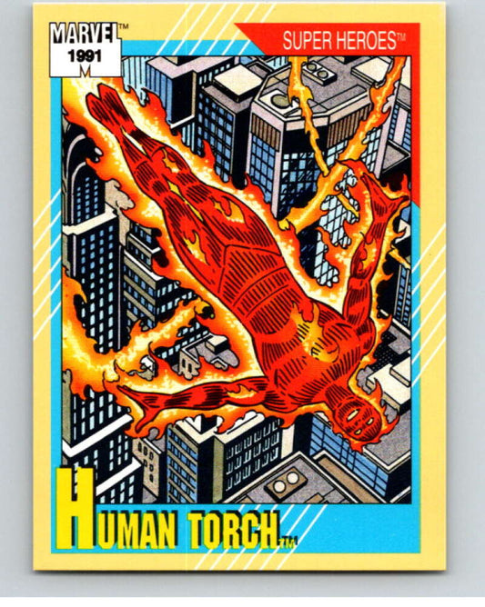 1991 Impel Marvel Universe #10 Human Torch   V71433 Image 1