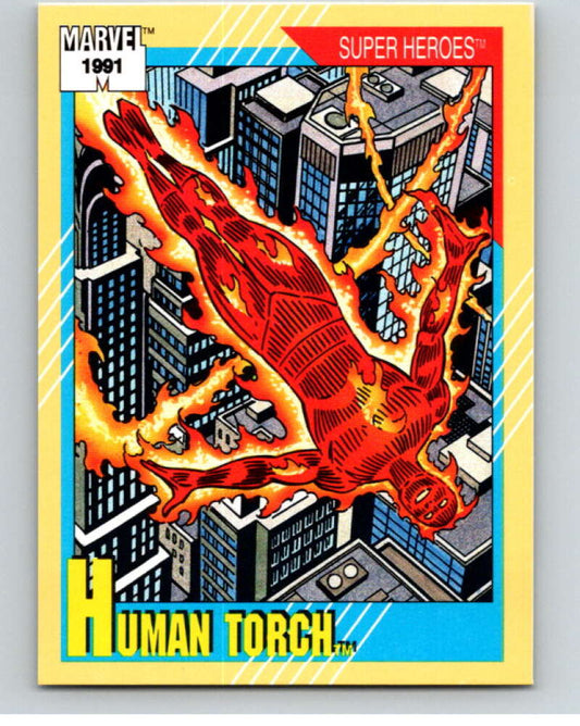 1991 Impel Marvel Universe #10 Human Torch   V71434 Image 1
