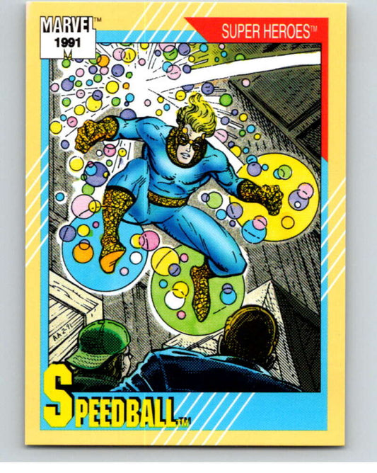 1991 Impel Marvel Universe #34 Speedball   V71480 Image 1