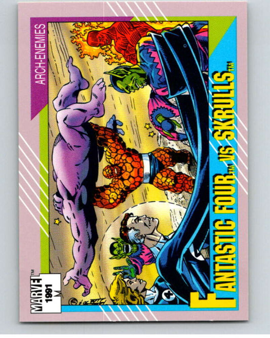 1991 Impel Marvel Universe #92 Fantastic Four vs. Skrulls   V71564 Image 1