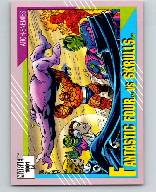 1991 Impel Marvel Universe #92 Fantastic Four vs. Skrulls   V71565 Image 1