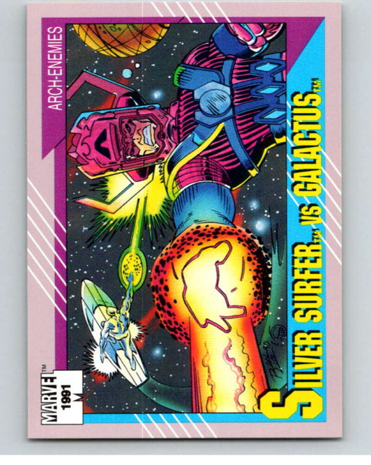 1991 Impel Marvel Universe #94 Surfer vs. Galactus   V71571 Image 1