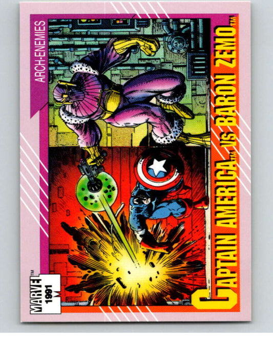 1991 Impel Marvel Universe #96 Avengers vs. Kang   V71576 Image 1