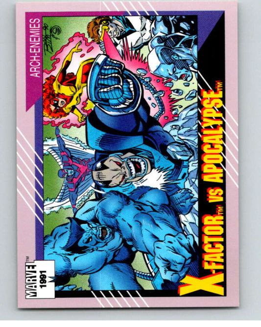 1991 Impel Marvel Universe #101 X-Factor vs. Apocalypse   V71583 Image 1