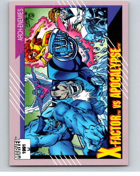 1991 Impel Marvel Universe #101 X-Factor vs. Apocalypse   V71584 Image 1