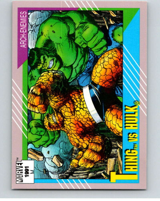 1991 Impel Marvel Universe #102 Punisher vs. Kingpin   V71587 Image 1
