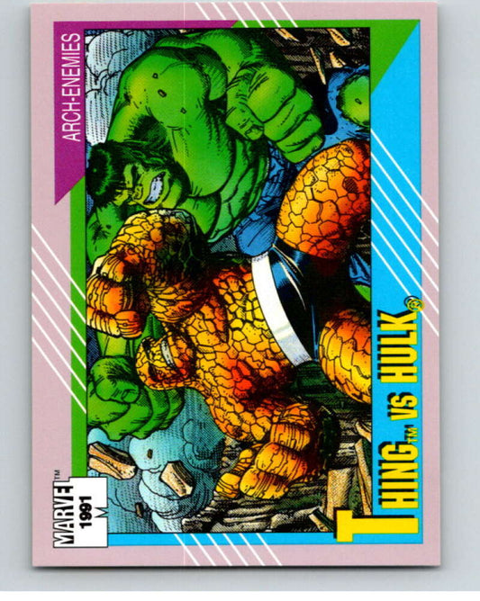1991 Impel Marvel Universe #103 Thing vs. Hulk   V71589 Image 1