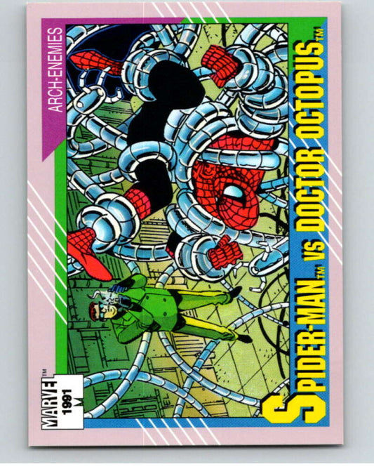 1991 Impel Marvel Universe #105 Spider-Man vs. Doctor Octopus   V71595 Image 1
