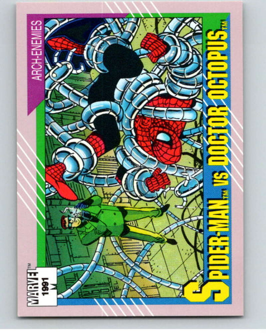 1991 Impel Marvel Universe #105 Spider-Man vs. Doctor Octopus   V71596 Image 1