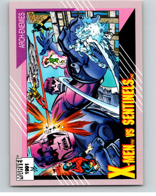 1991 Impel Marvel Universe #106 X-Men vs. Sentinels   V71598 Image 1