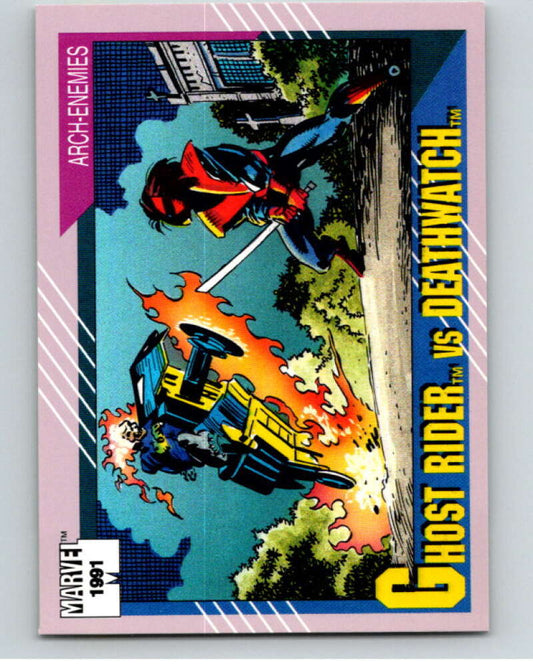 1991 Impel Marvel Universe #109 Ghost Rider vs. Deathwatch   V71601 Image 1