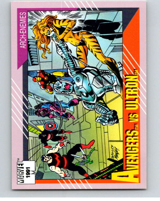 1991 Impel Marvel Universe #113 Surfer vs. Thanos   V71605 Image 1
