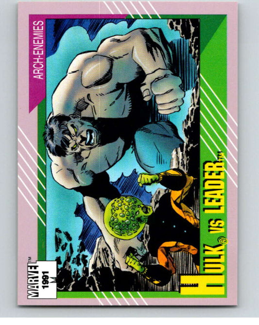 1991 Impel Marvel Universe #119 Hulk vs. Leader   V71618 Image 1