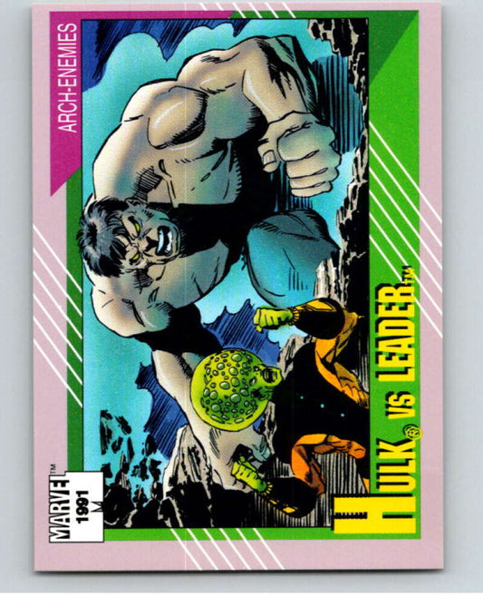 1991 Impel Marvel Universe #119 Hulk vs. Leader   V71619 Image 1