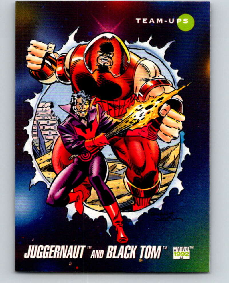 1992 Impel Marvel Universe #100 Juggernaut and Black Tom   V71916 Image 1