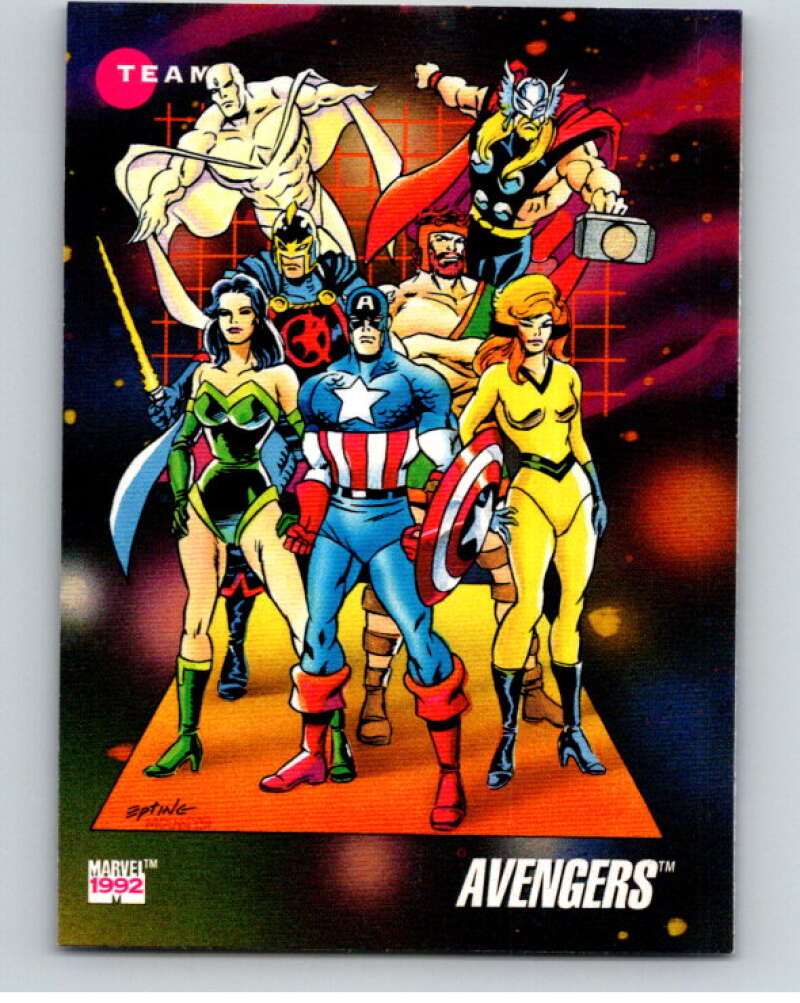 1992 Impel Marvel Universe #171 Avengers   V72070 Image 1