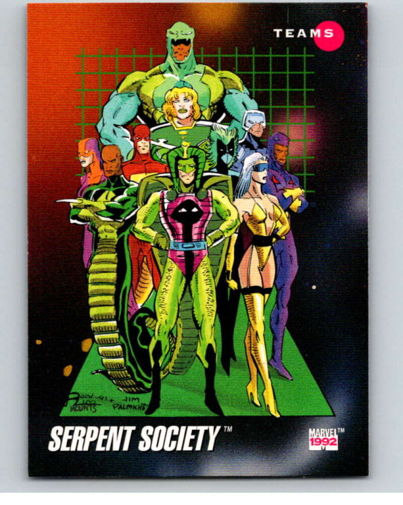 1992 Impel Marvel Universe #183 Serpent Society   V72095 Image 1