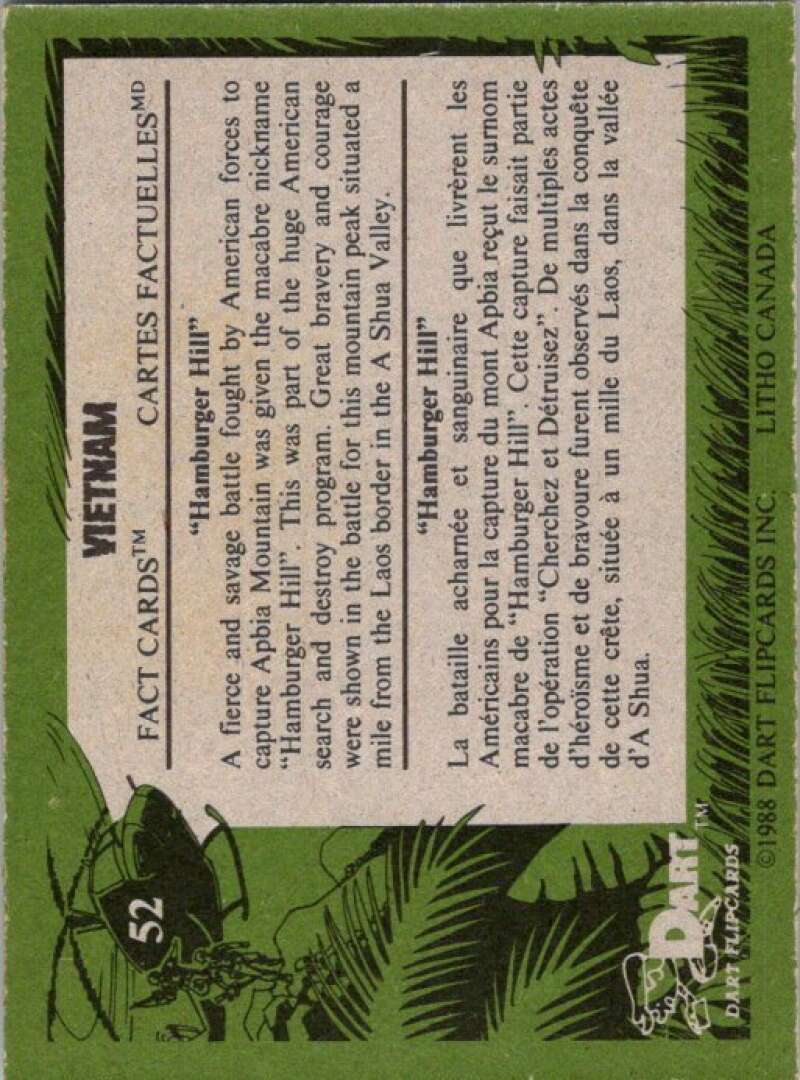 1988 Dart Flipcards Vietnam Facts Series I #52 Vietnam  V72245 Image 2