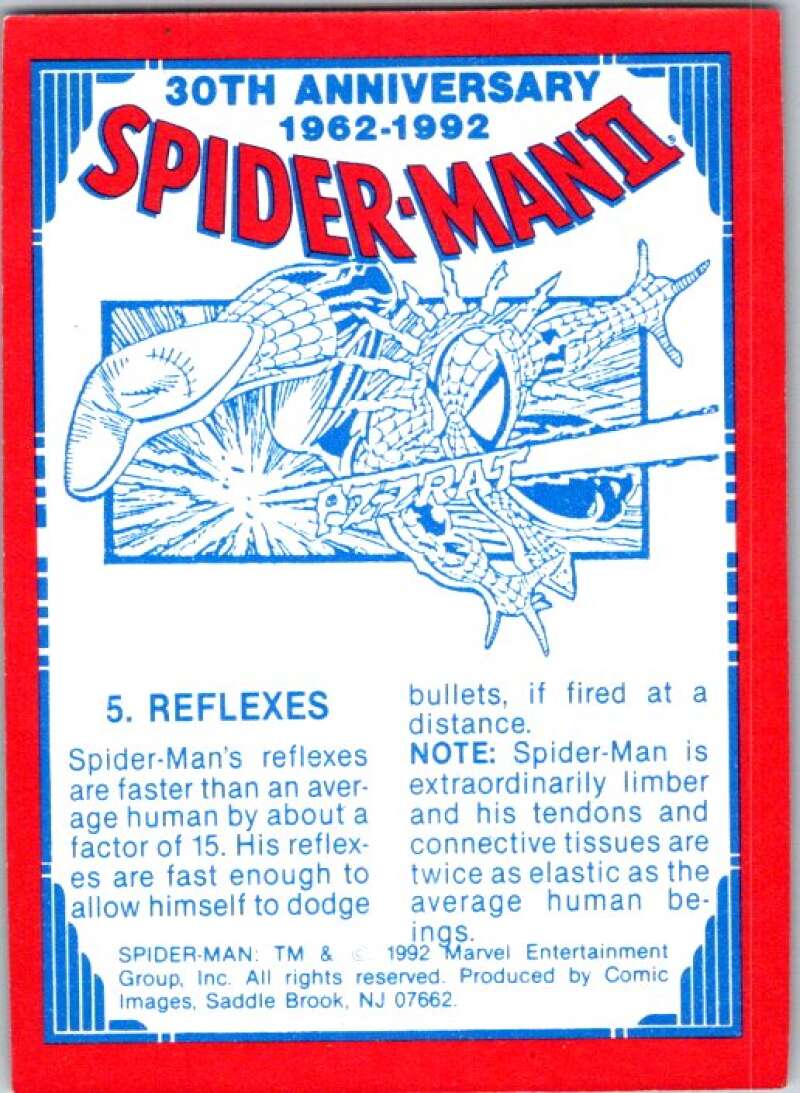 1992  Spider-Man 30th Anniversary #5 Reflexes   V72657 Image 2