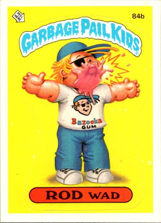 1986 Topps Garbage Pail Kids Series 3 #84b Rod Wad  V72751 Image 1