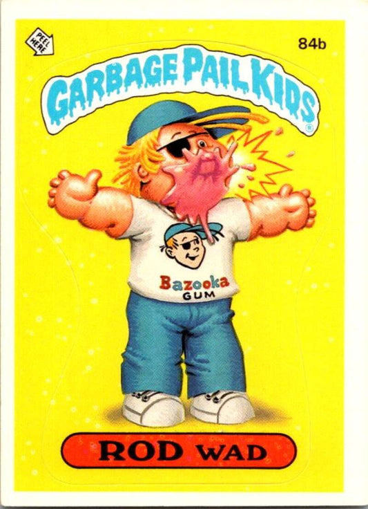 1986 Topps Garbage Pail Kids Series 3 #84b Rod Wad  V72753 Image 1