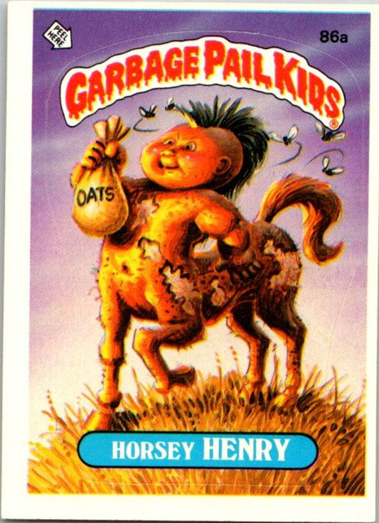 1986 Topps Garbage Pail Kids Series 3 #86a Horsey Henry  V72759 Image 1