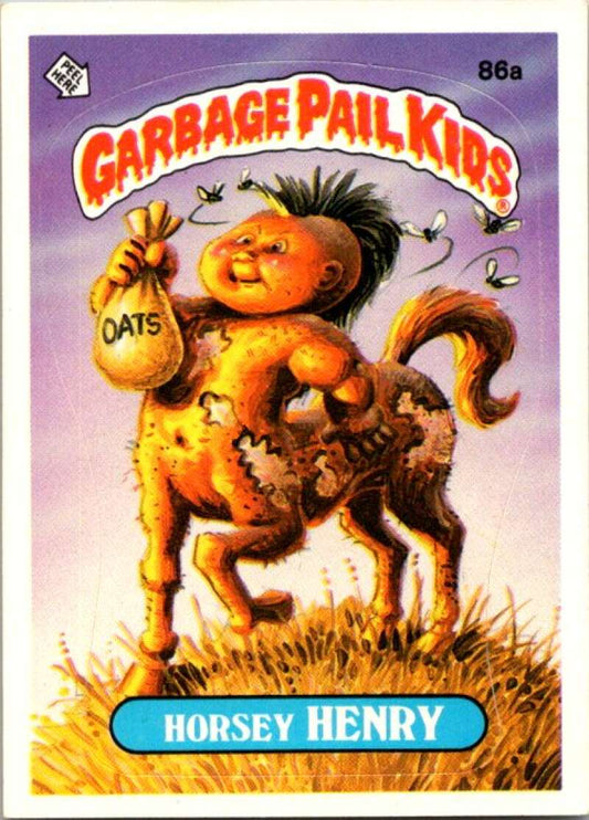 1986 Topps Garbage Pail Kids Series 3 #86a Horsey Henry  V72760 Image 1