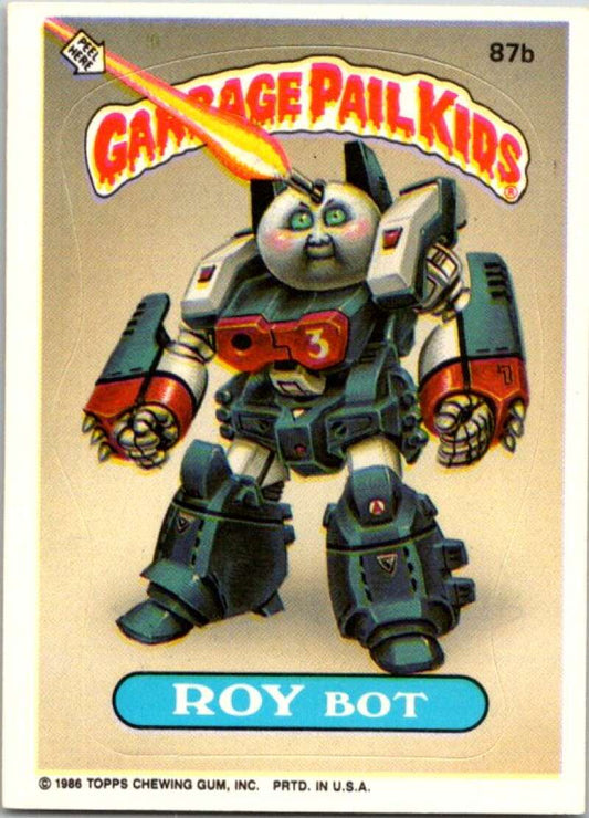 1986 Topps Garbage Pail Kids Series 3 #87b Roy Bot  V72765 Image 1