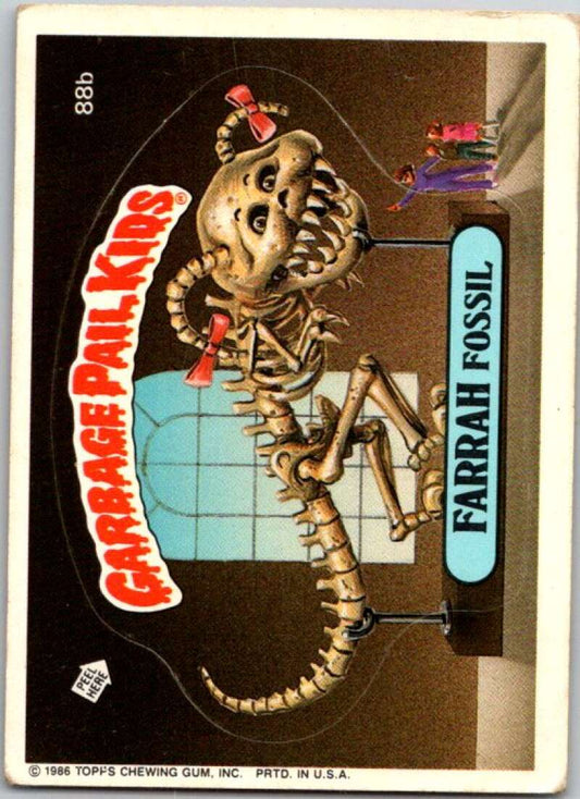 1986 Topps Garbage Pail Kids Series 3 #88b Farrah Fossil  V72768 Image 1