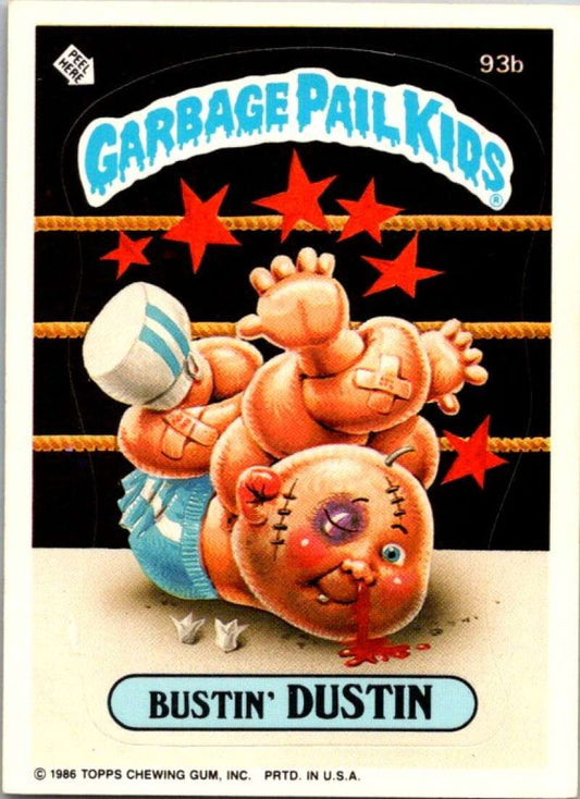 1986 Topps Garbage Pail Kids Series 3 #93b Bustin' Dustin  V72789 Image 1