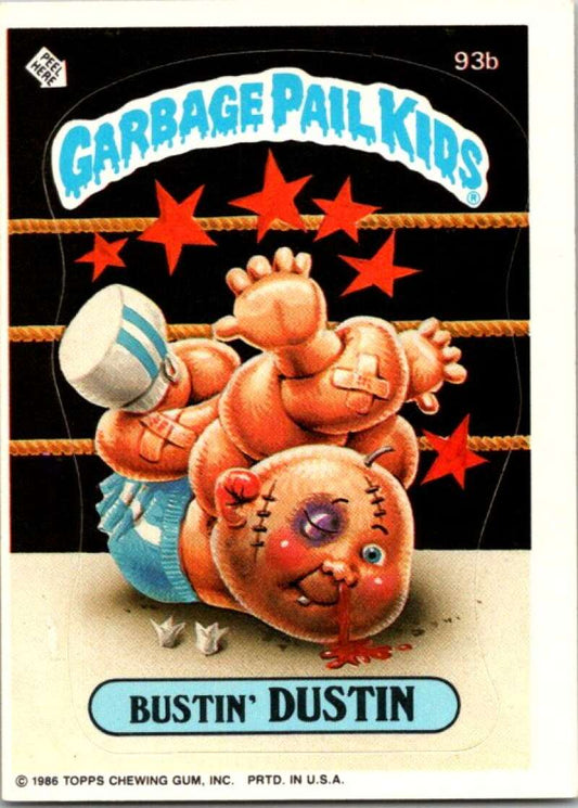 1986 Topps Garbage Pail Kids Series 3 #93b Bustin' Dustin  V72790 Image 1