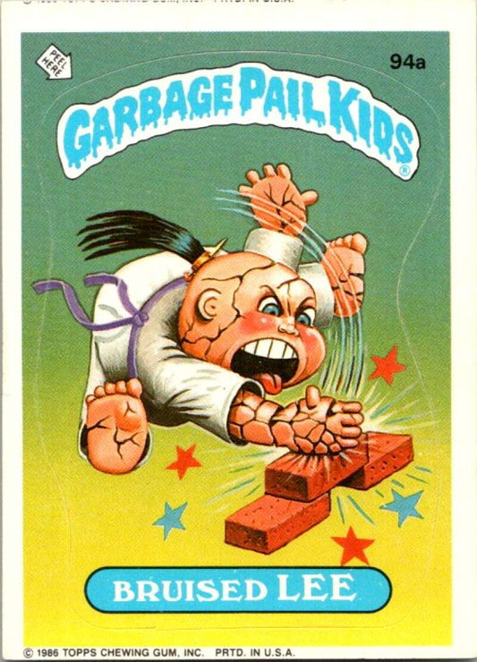 1986 Topps Garbage Pail Kids Series 3 #94a Bruised Lee  V72794 Image 1