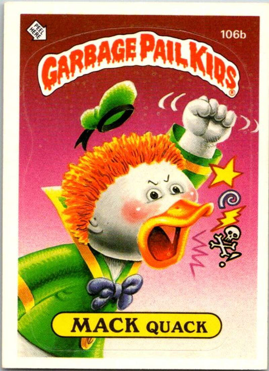 1986 Topps Garbage Pail Kids Series 3 #106b Mack Quack  V72833 Image 1