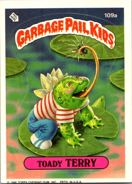 1986 Topps Garbage Pail Kids Series 3 #109b Croakin' Colin  V72844 Image 1