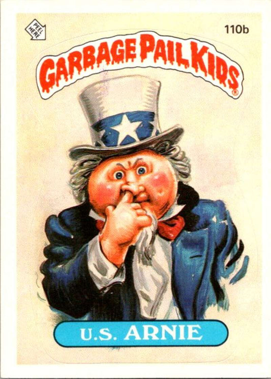 1986 Topps Garbage Pail Kids Series 3 #110b U.S. Arnie  V72852 Image 1