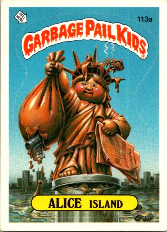 1986 Topps Garbage Pail Kids Series 3 #113a Alice Island  V72858 Image 1