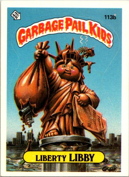 1986 Topps Garbage Pail Kids Series 3 #113b Liberty Libby  V72861 Image 1