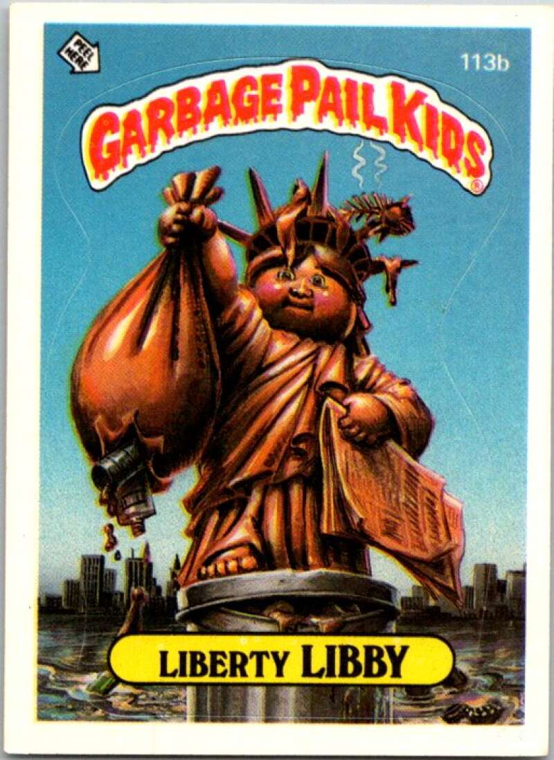 1986 Topps Garbage Pail Kids Series 3 #113b Liberty Libby  V72862 Image 1